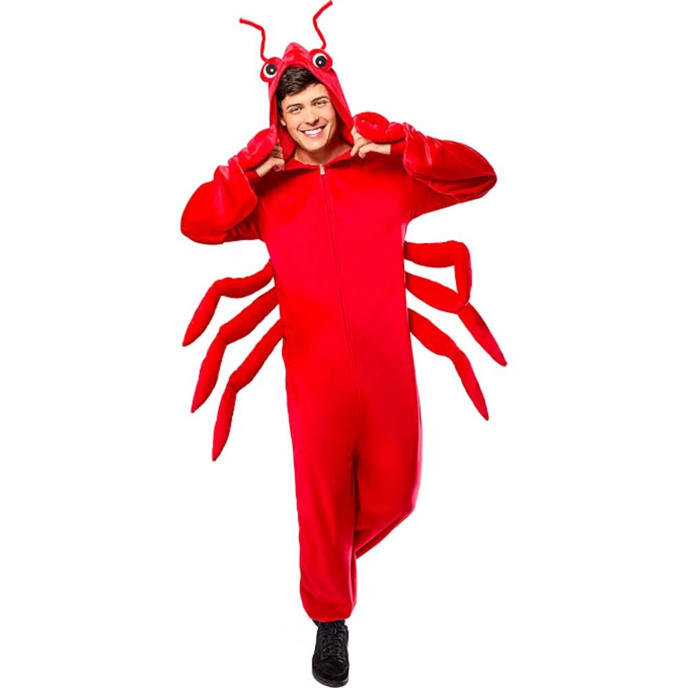 Rubies LOBSTER Comfywear Hooded Jumpsuit for Adults, Small/Medium Unisex